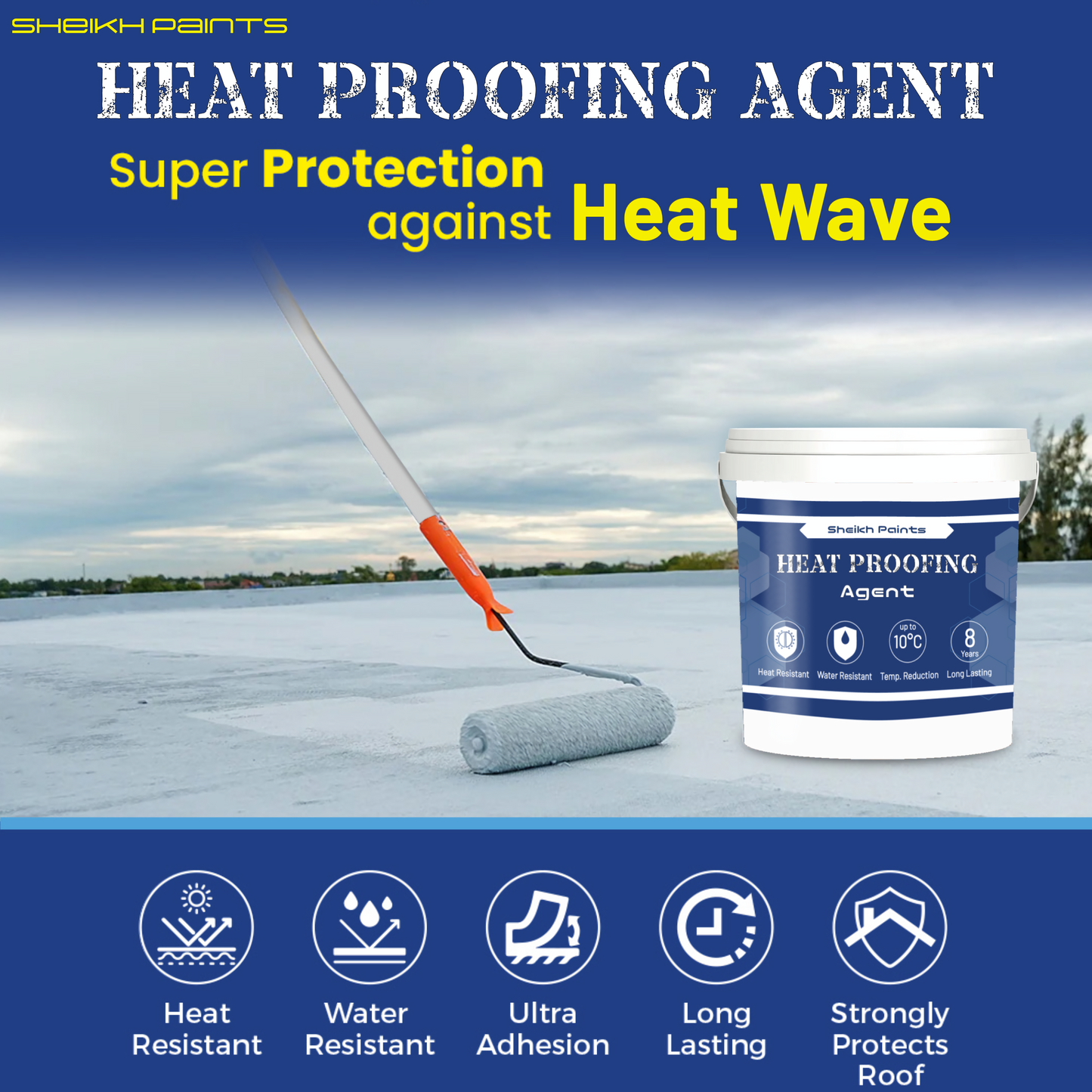 Heat-Proofing Agent Paint With Free Brush/Roller