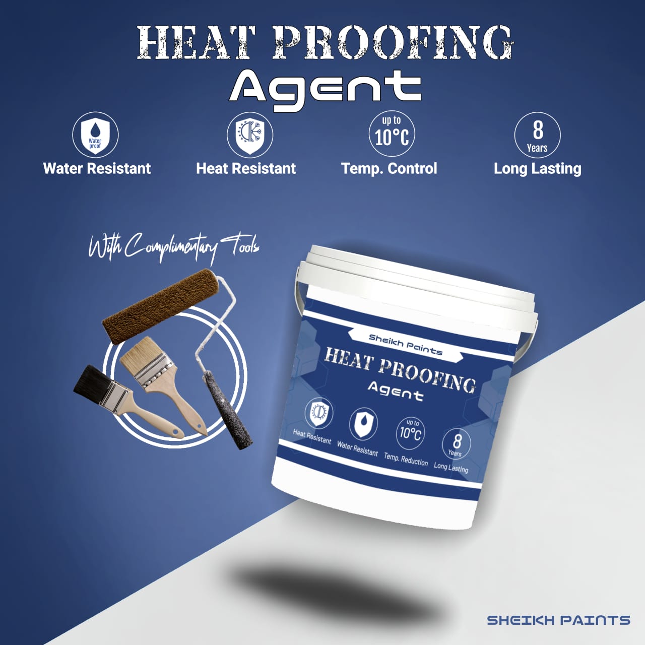 Heat-Proofing Agent Paint With Free Brush/Roller